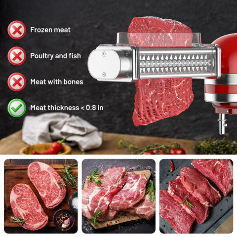 HOZODO attachment easily mounts to the KitchenAid power hub.