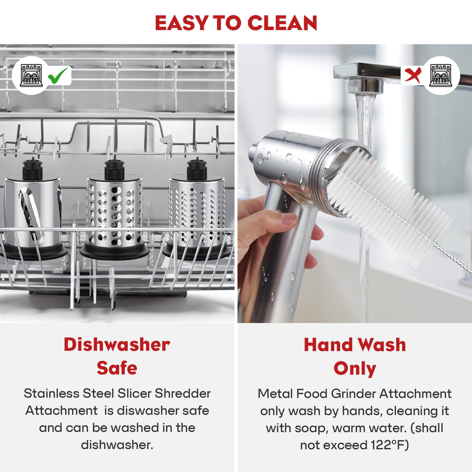 HOZODO cleaning brush helps reach hard-to-clean areas after use.