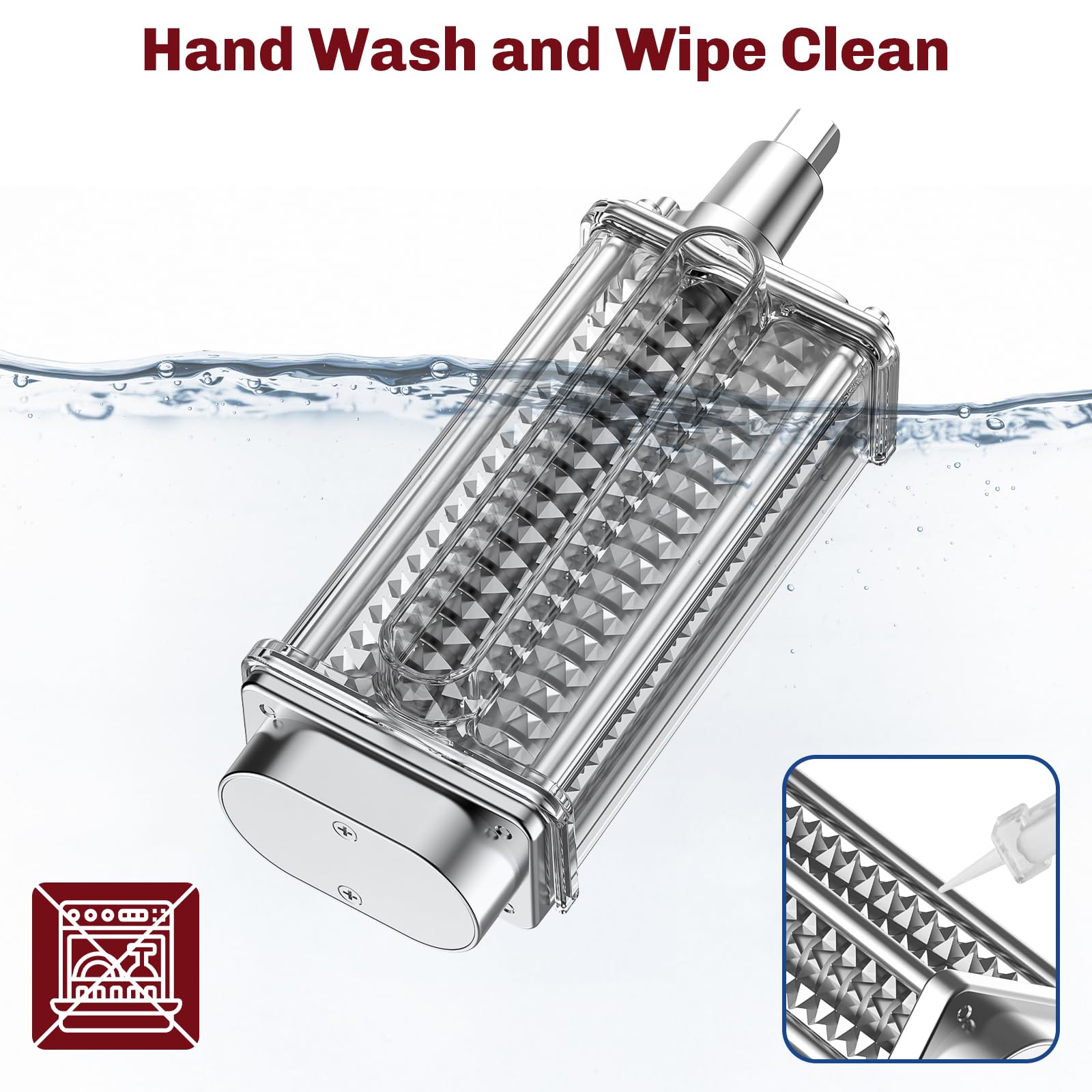 HOZODO tenderizer is simple to clean with water and brush.