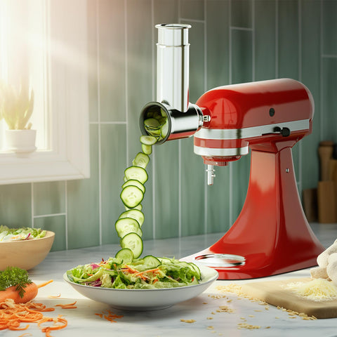 HOZODO four-blade set enables quick shredding and textured toppings.