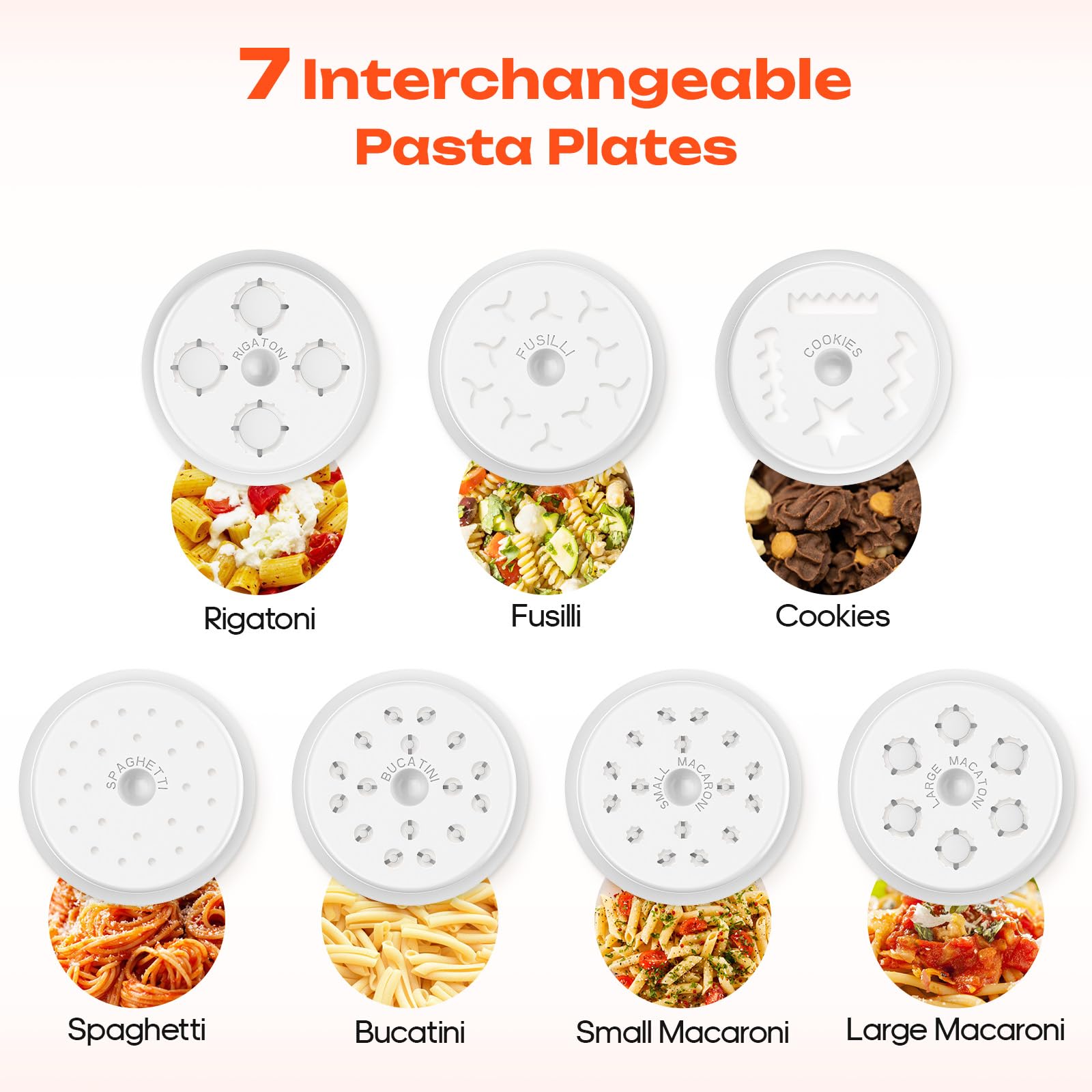 HOZODO pasta press rigatoni die for ridged tubes ready to sauce