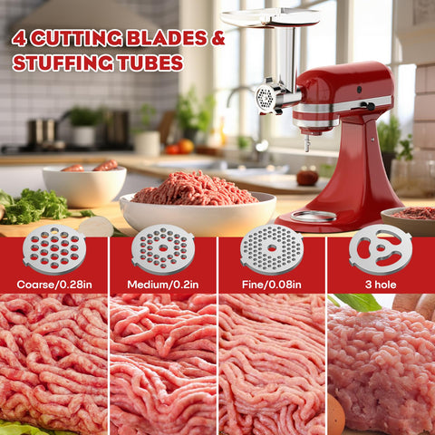 HOZODO grinding blades and plates ensure reliable texture for cheeses and meats.