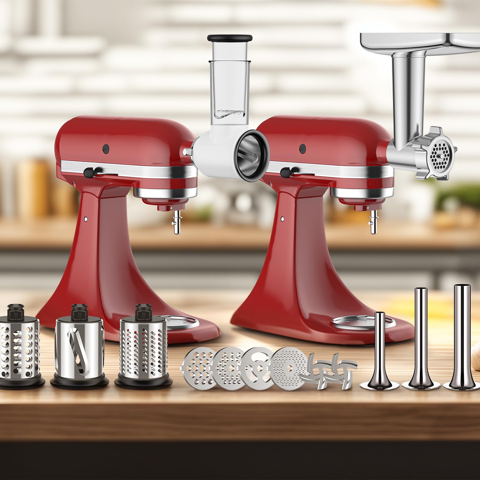 HOZODO KitchenAid attachments in use offer versatile meal prep options.