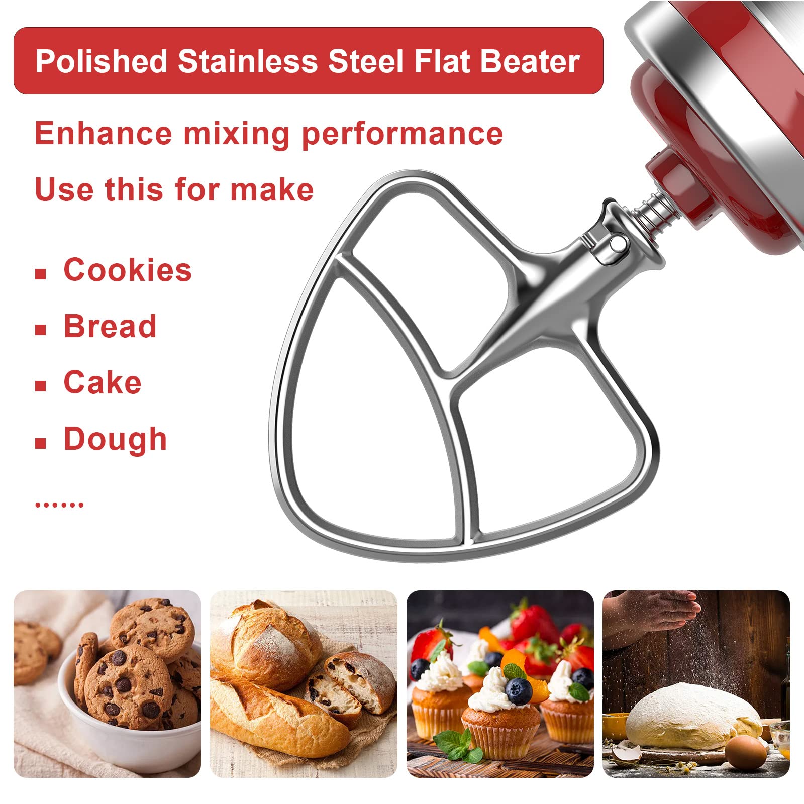 HOZODO beater with safety buckle design for stable mixing