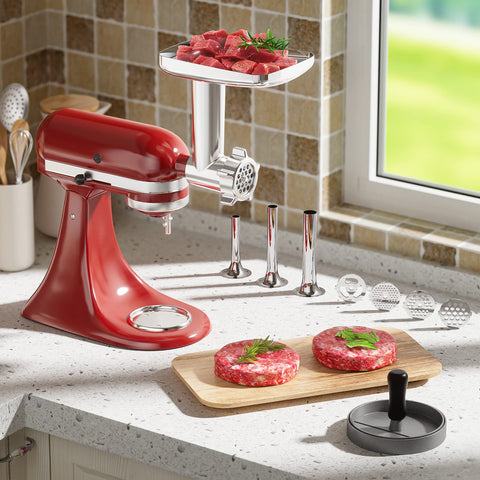 HOZODO sausage stuffer tubes set, three sizes for versatile sausage types.