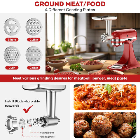 HOZODO slicer shredder attachment for KitchenAid speeds prep of fruits and vegetables.