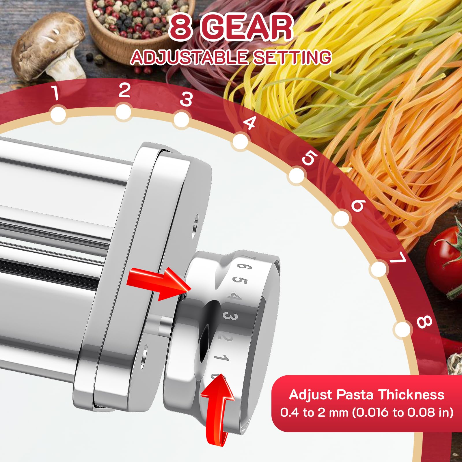 HOZODO spaghetti cutter produces even 1.6 mm strands