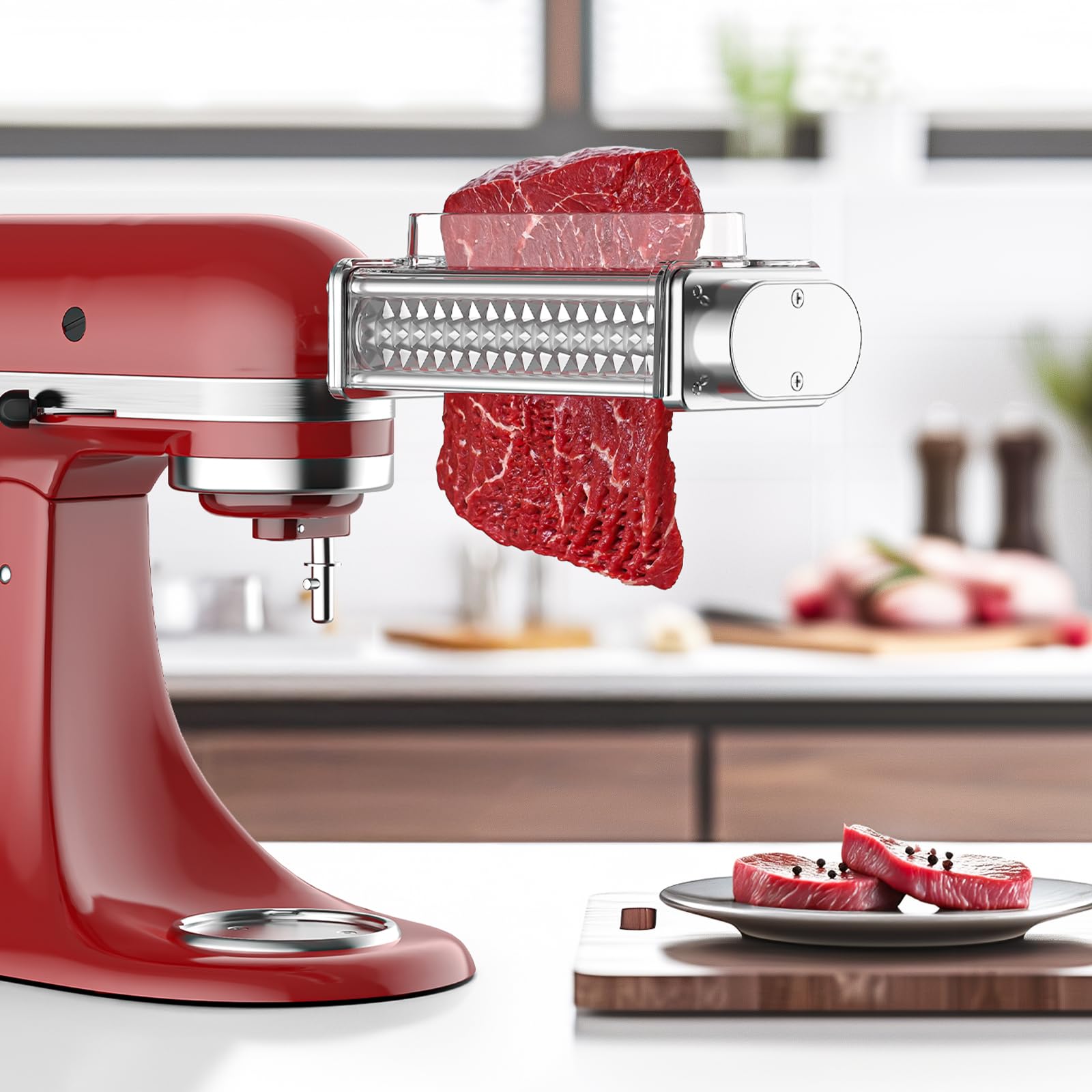 Thawed meat up to 0.7 inches yields consistent tenderizing results.