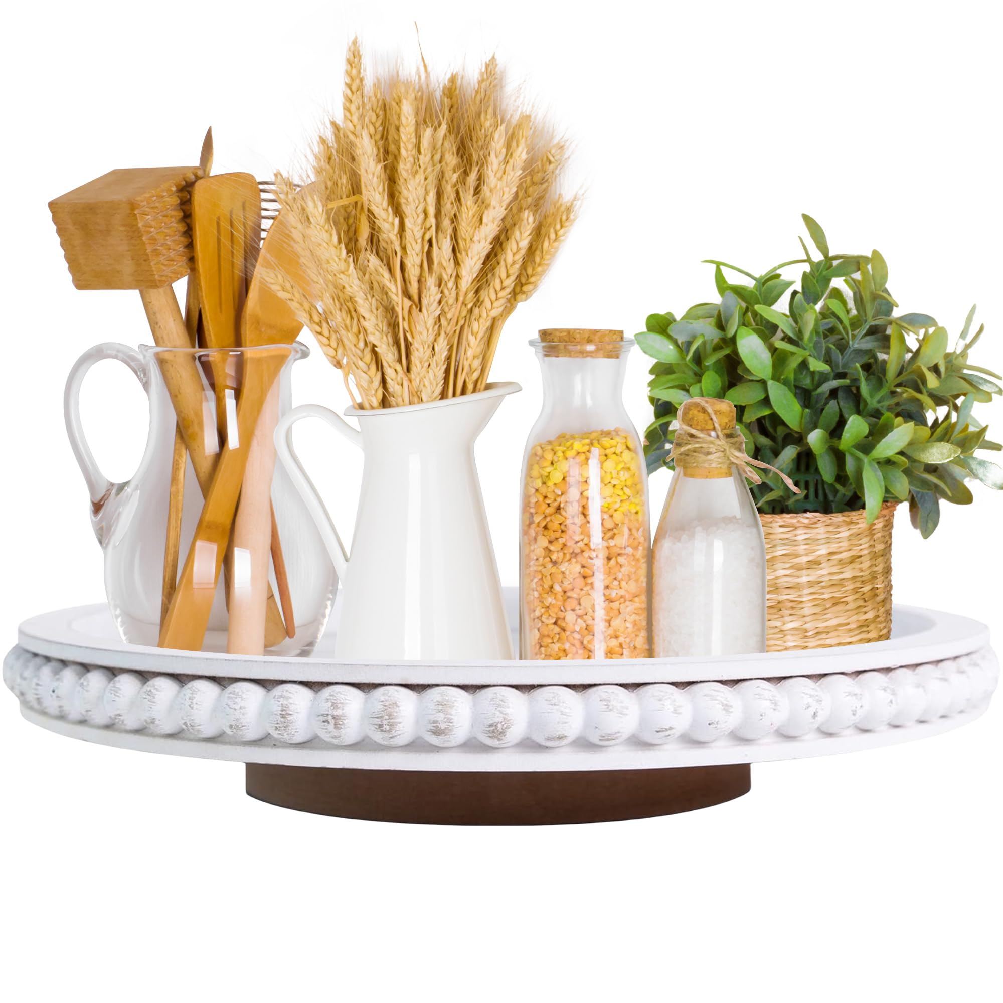 HPC Decor beaded lazy susan versatile storage for home gifting ideas