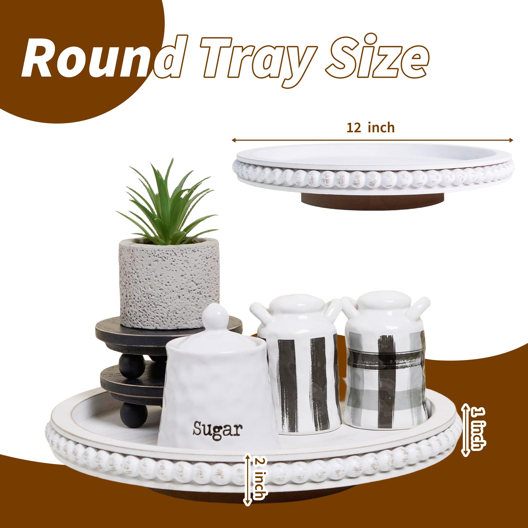 HPC Decor beaded lazy susan, kitchen makeup organization on vanity
