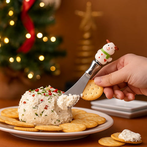 HPYNPES Hand-painted resin handle spreader adds decorative charm