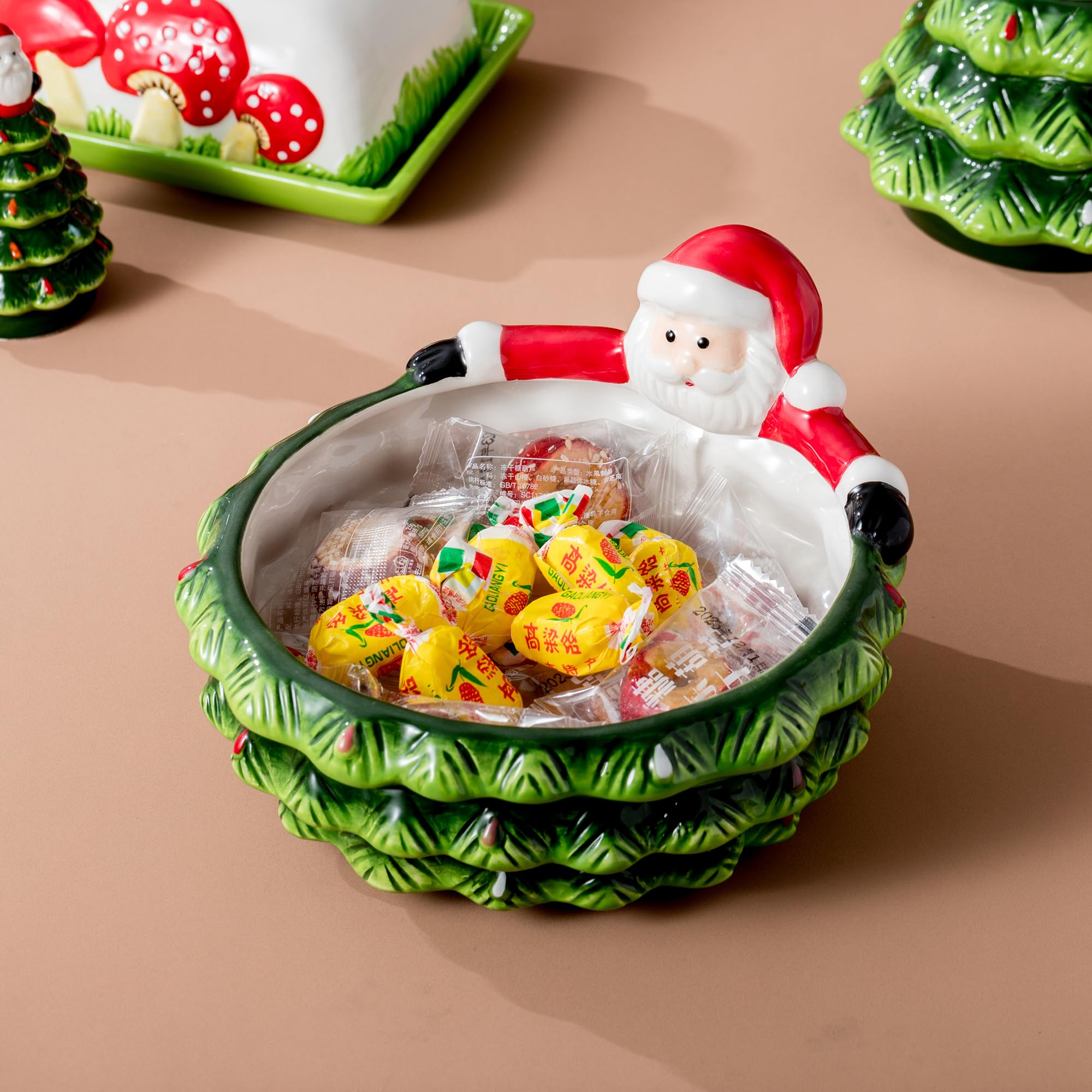 HPYNPES large ceramic bowl holds candy, snacks, or party treats