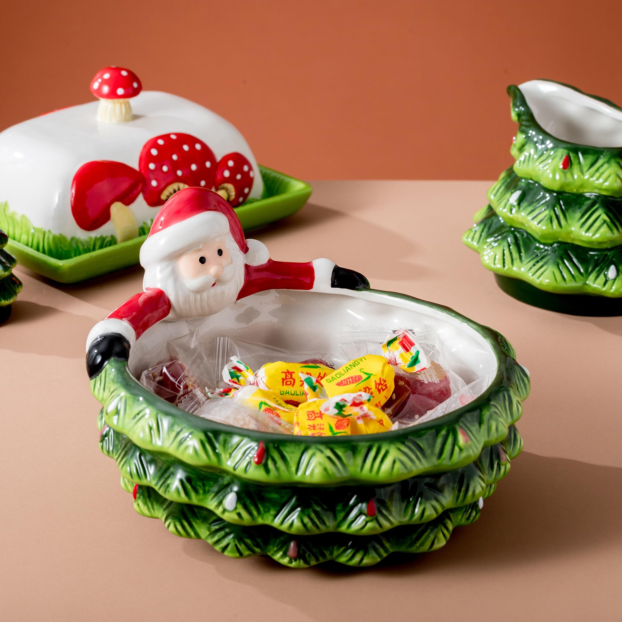 HPYNPES Santa Claus design bowl enhances festive table presentation