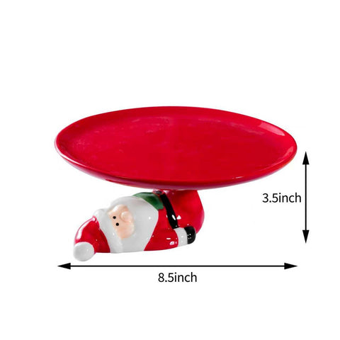 HPYNPES hand-painted Santa dessert plate stand elevates holiday sweets.