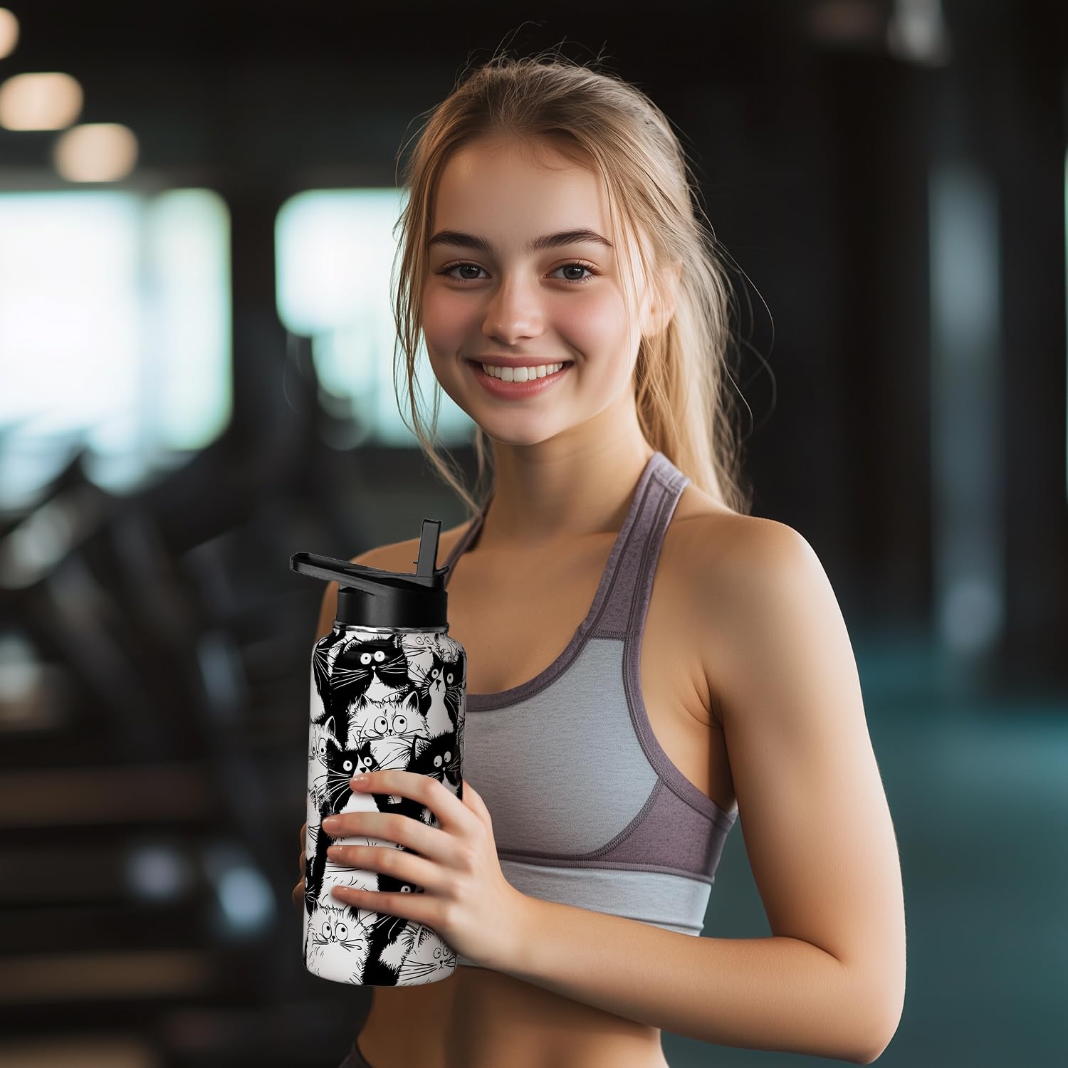 Hqhzaha 32oz bottle perfect for gym, office, and travel