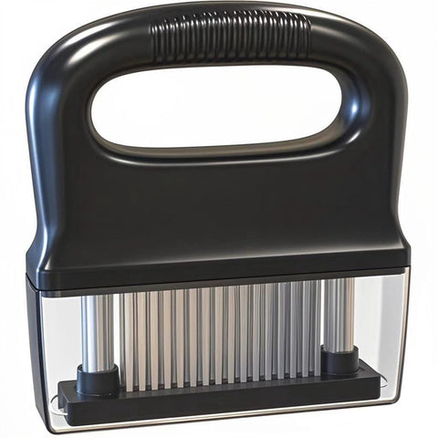 HRZLITAY meat tenderizer 48 needles for deeper marinade penetration.