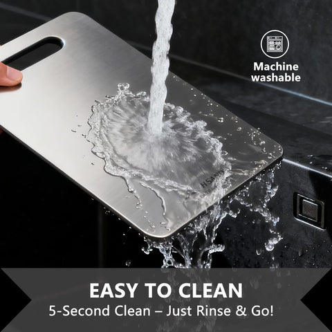 HSAND titanium surface close-up, odor- and stain-resistant for easy cleaning.