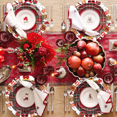 HSDSH bells-pattern placemats brighten dinner tables, ideal decor