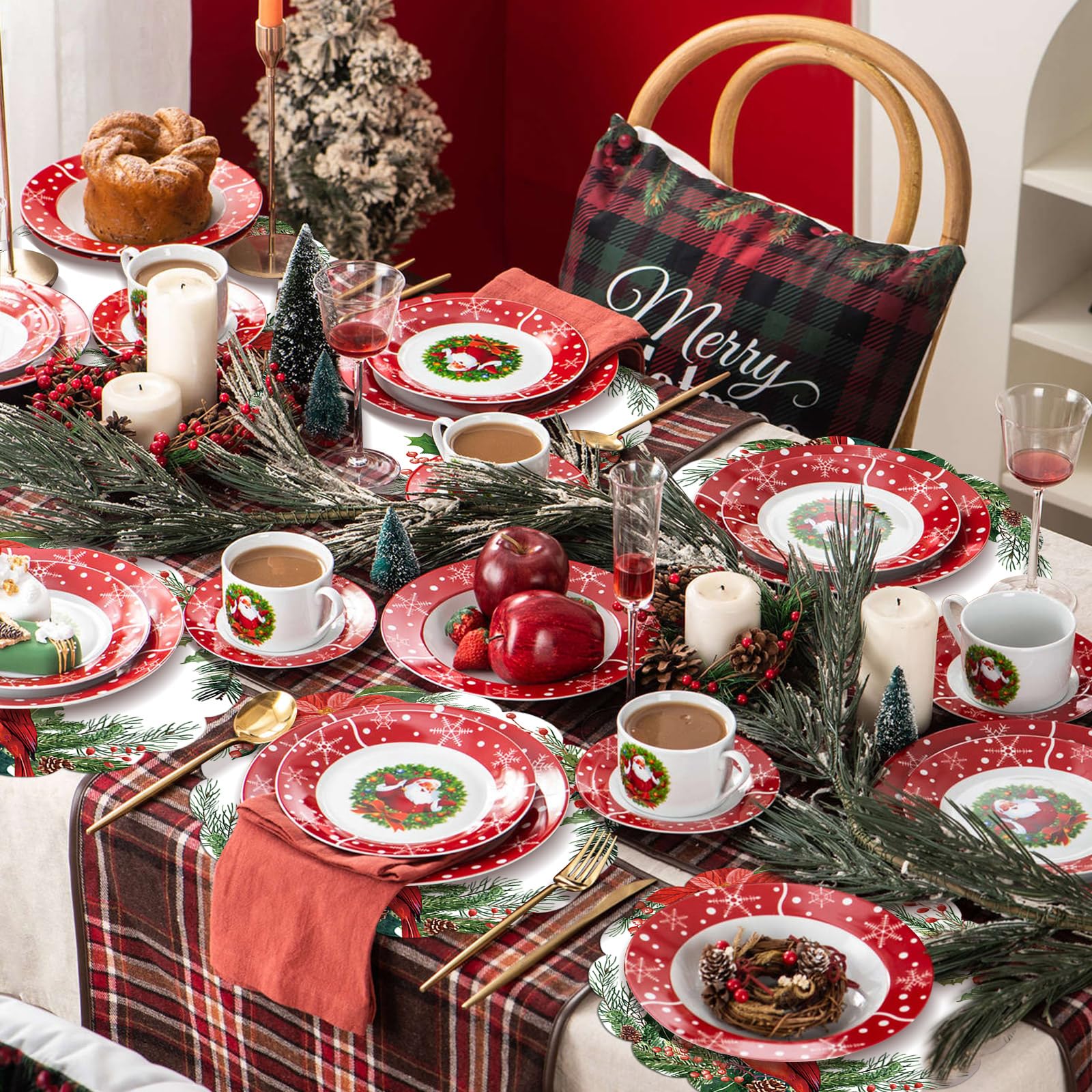 HSDSH red cardinal illustration placemats protect surfaces during meals