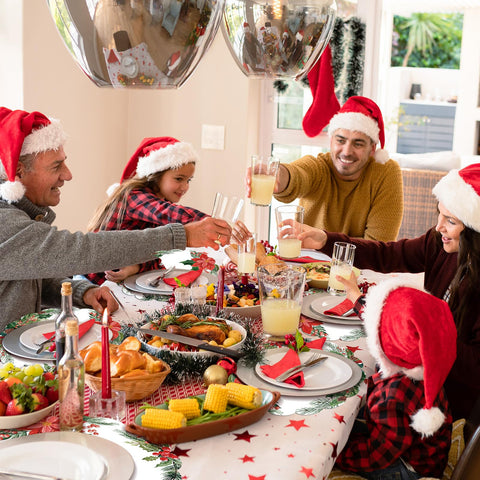 HSDSH winter party placemats fit 13.4-inch tables for ample dining space