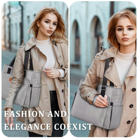 HSHRICH adjustable shoulder strap and reinforced handle for versatile carrying