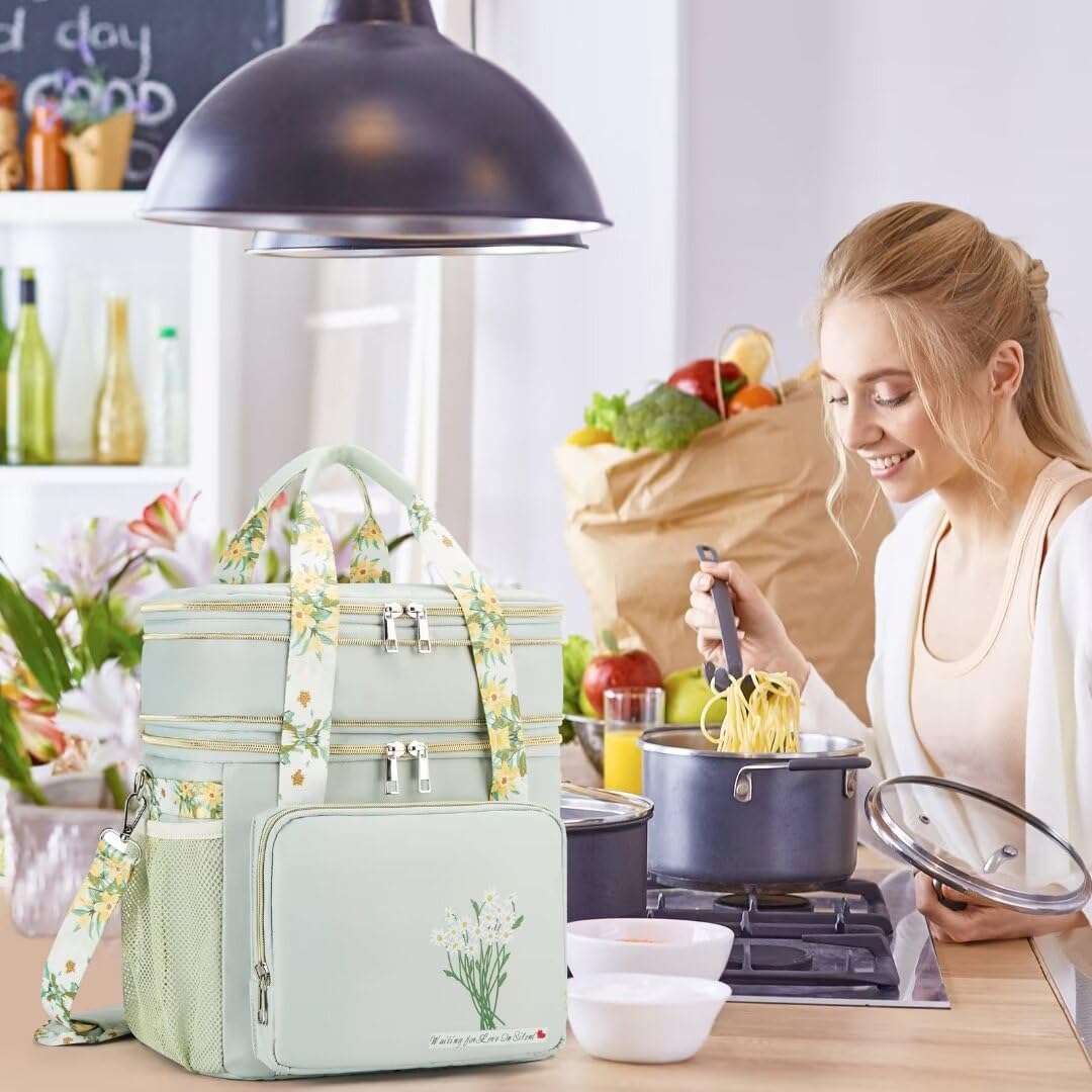 HSHRICH insulated foam keeps meals warm or cool during errands.