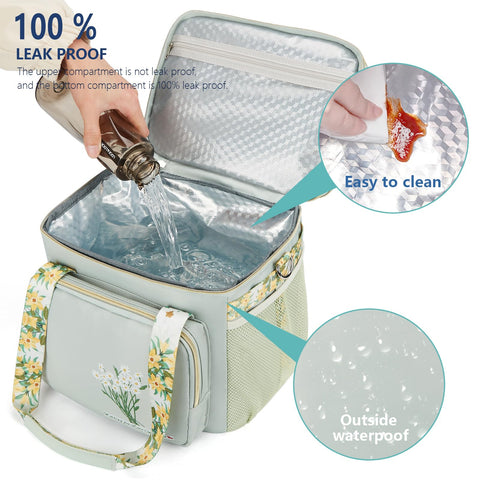 HSHRICH tote with side carry and top handle for versatile use.