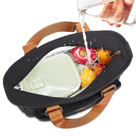 HSHRICH lunch bag waterproof fabric shields contents from spills and rain