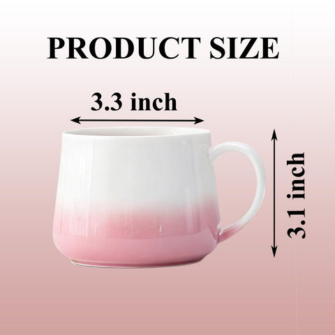 Ceramic pink glaze mug with a smooth, sturdy finish