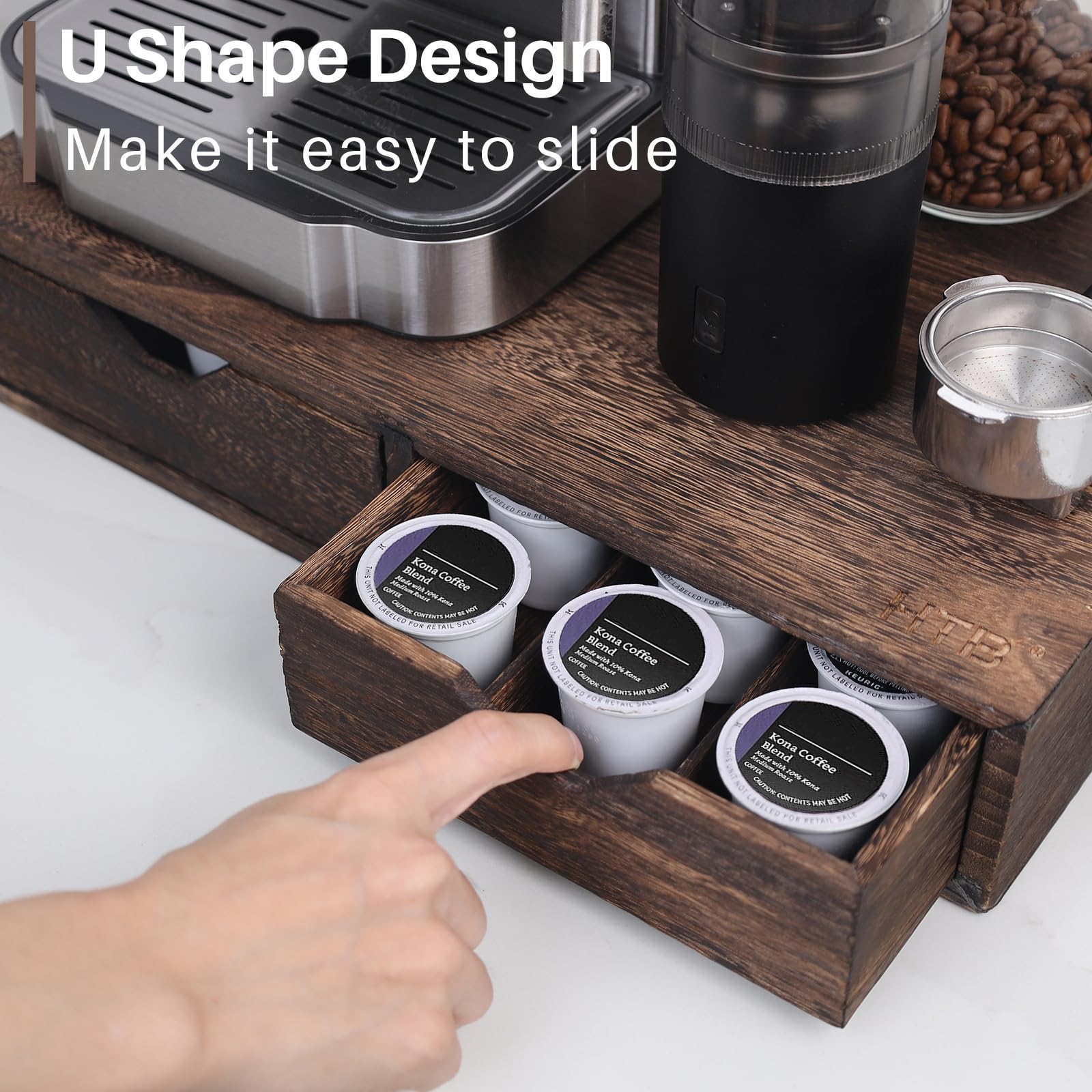 HTB K Cup Holder interior holds up to 30 pods.