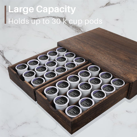HTB K Cup Holder open drawer for easy pod access.