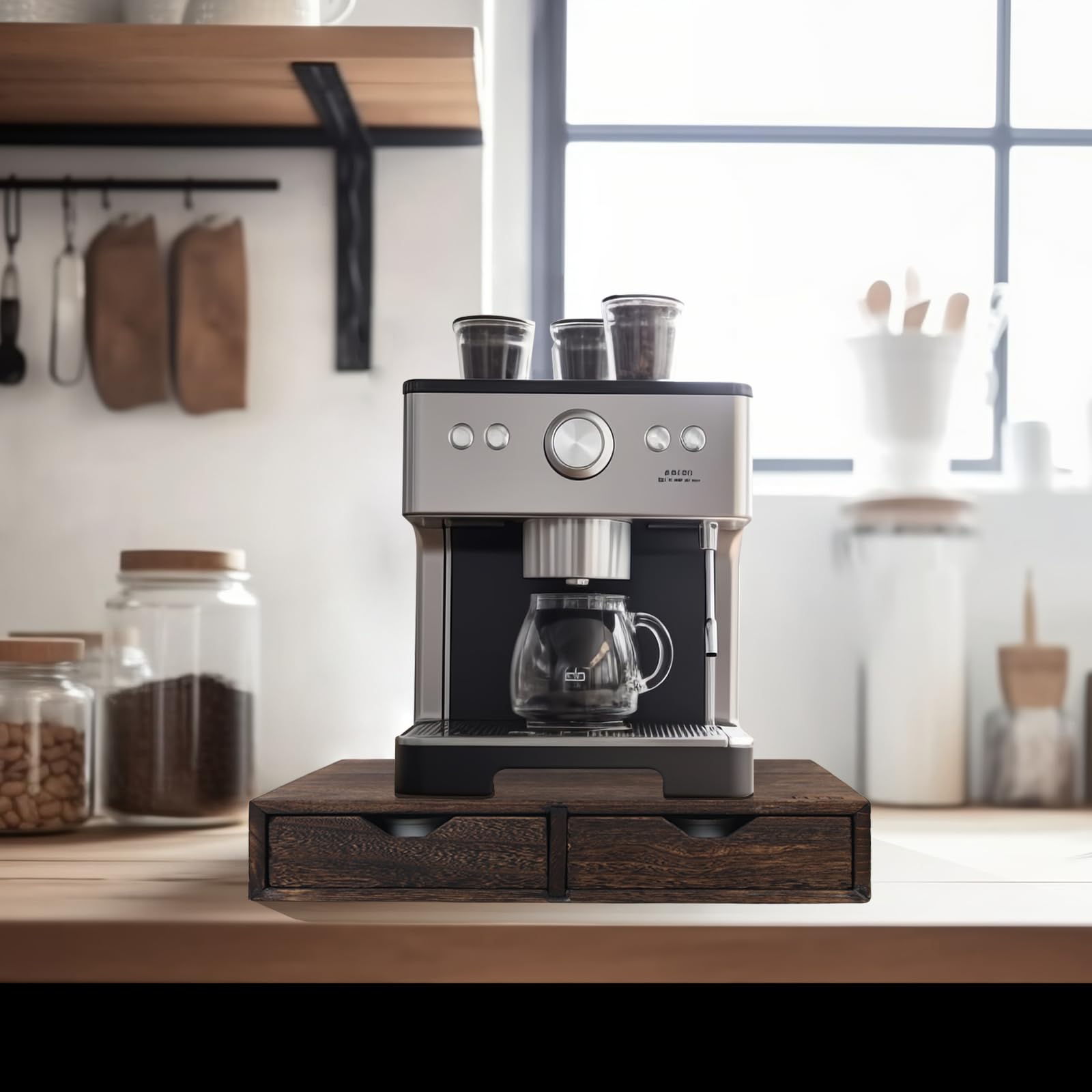 HTB K Cup Holder top view highlights accessible drawer.