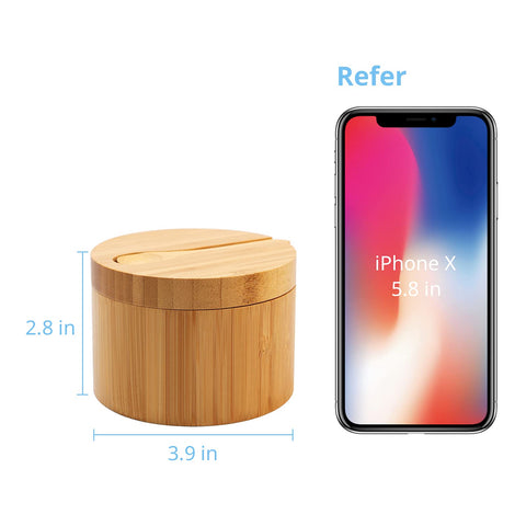 HTB rounded bamboo container ideal for daily seasoning and storage