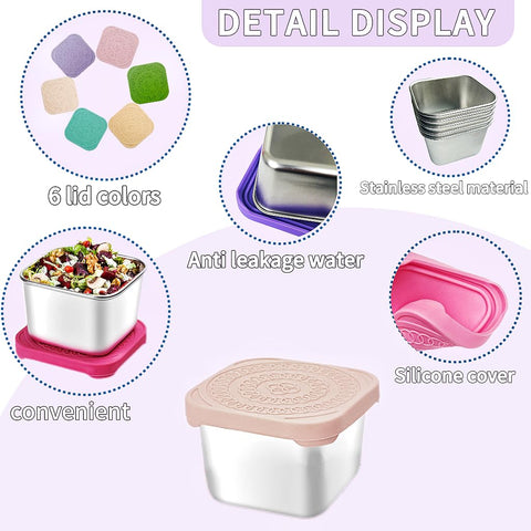 HTEVW stackable kid lunch containers saving space in bags