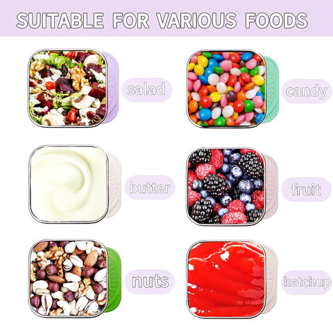 HTEVW stackable snack containers save space in bags and cabinets