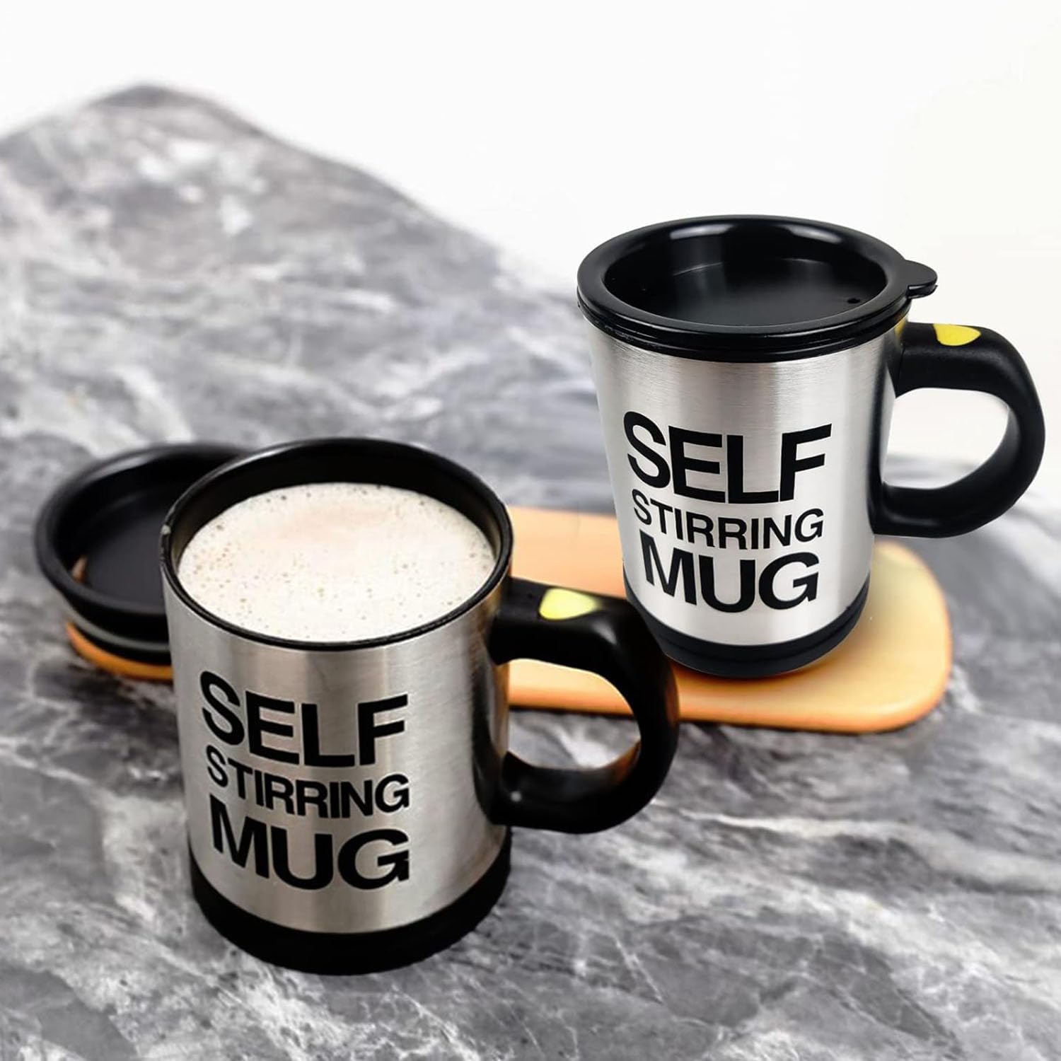 HTTLLH airtight seal mug keeps drinks hot or cold.