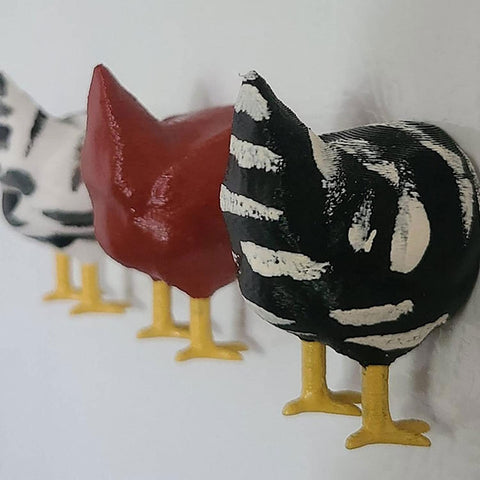 Huaerle chicken butt magnet decorative piece for farmhouse-inspired decor.