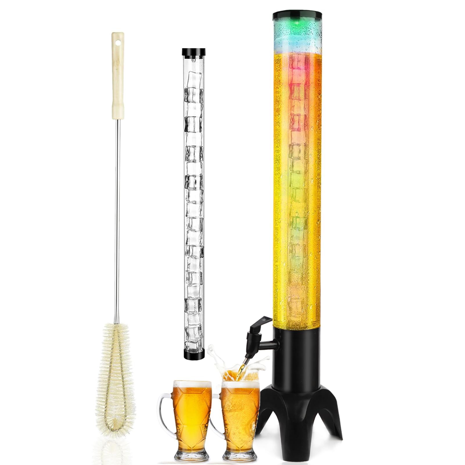 HUAFUNWIN Beer Giraffe Dispenser with full 3L tower for group gatherings