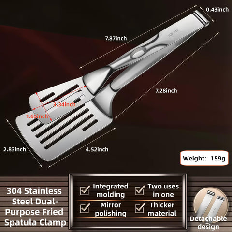 Huakai 304 stainless steel tongs are dishwasher-safe and durable.