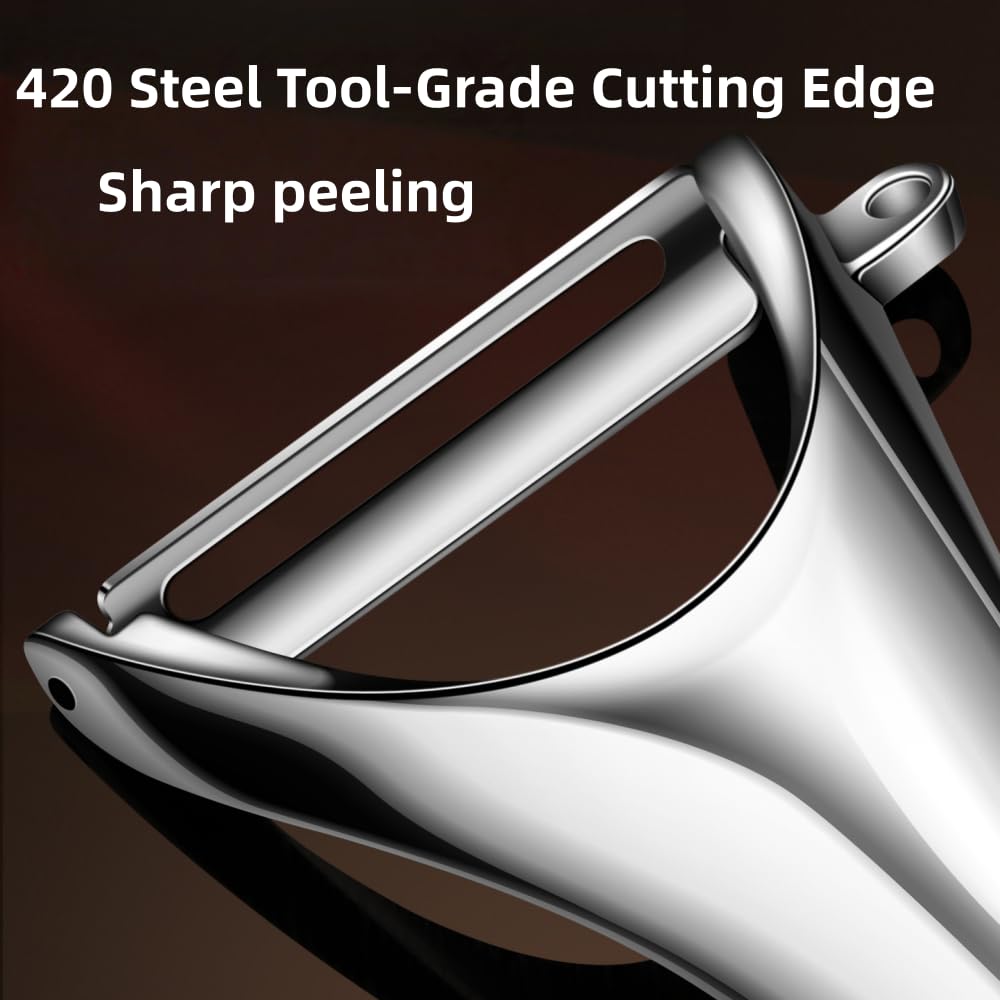 Huakai peeler dishwasher-safe design for easy cleaning after prep.