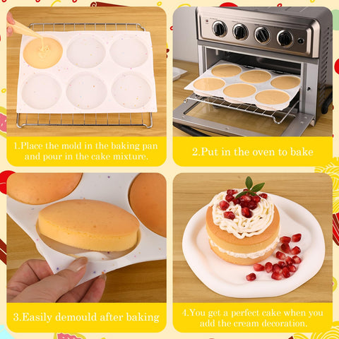 HUAKENER food-grade silicone mold is microwave-safe and dishwasher-safe for versatile cooking.