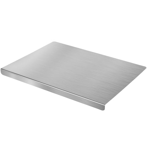 HUAKENER stainless steel board with silicone mat provides slip resistant prep