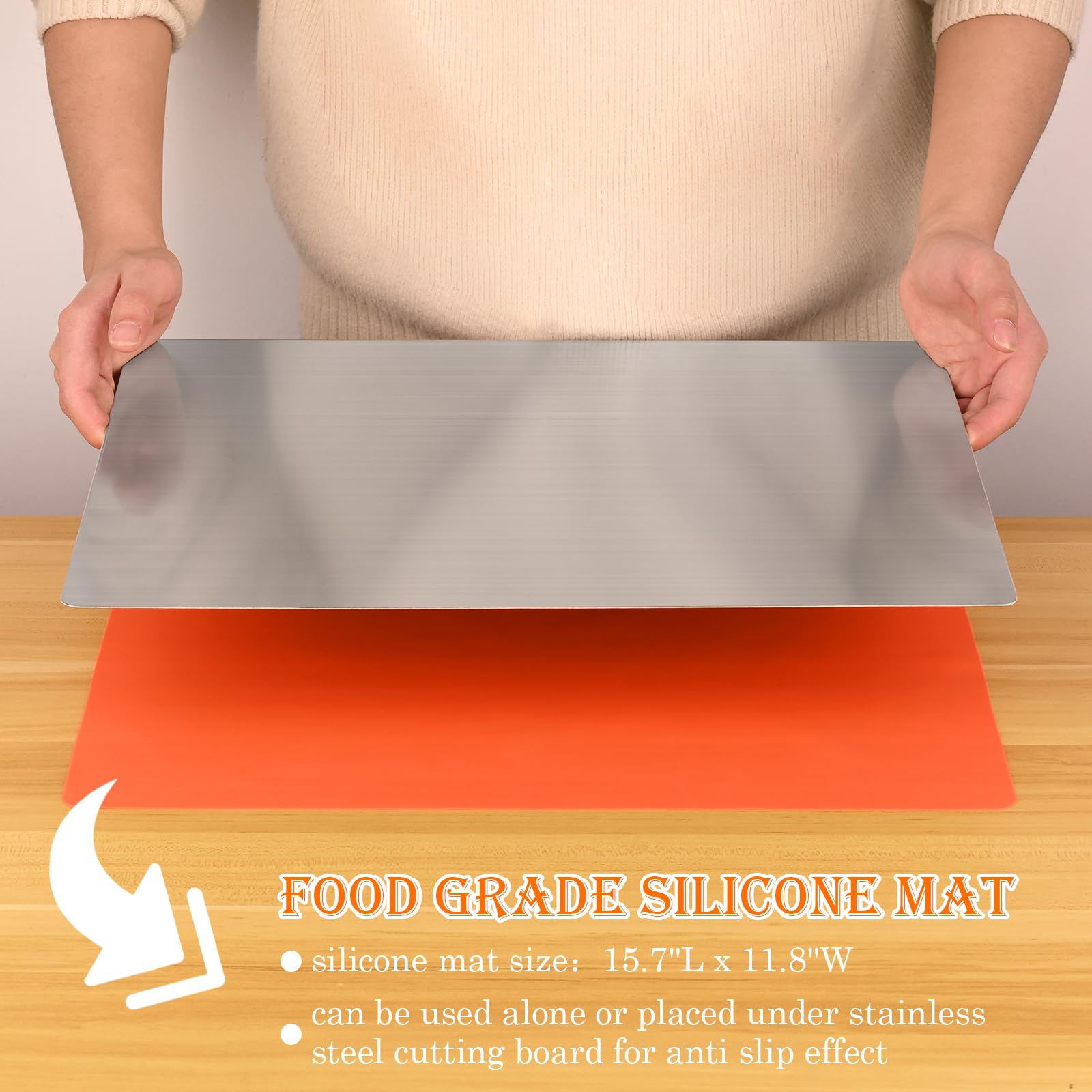 HUAKENER cutting board used for bread and vegetables with easy cleanup