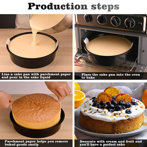 HUAKENER multi-purpose pans ideal for cakes, quiches, and more