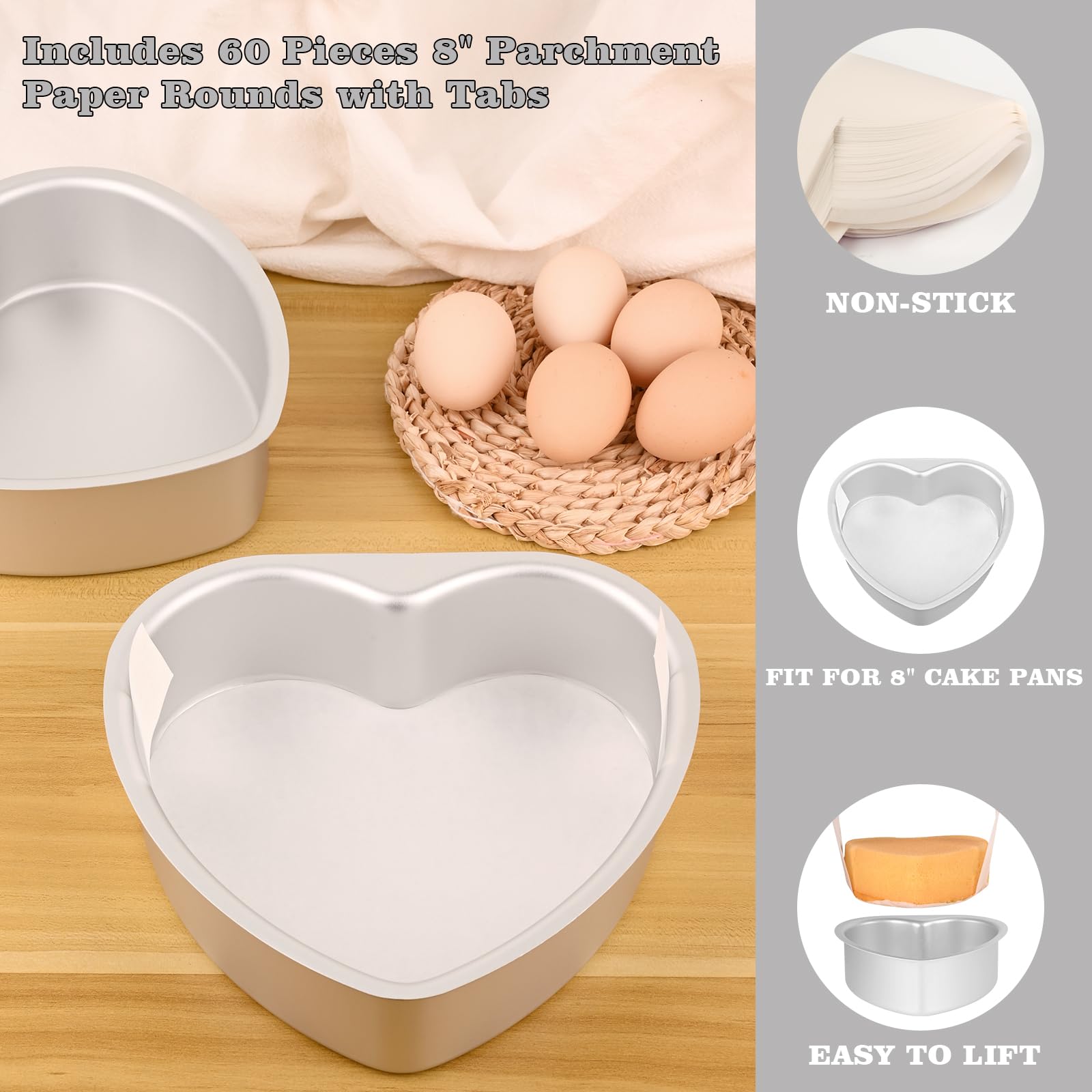 HUAKENER parchment paper sheets withstand high heat for reliable baking.