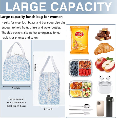 Hualinsyi insulated lunch tote with large capacity for a full workday
