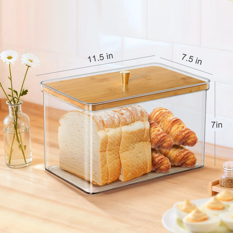 Hudgan Breadbox versatile storage for bread, fruits, and snacks