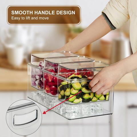 Hudgan mimosa bar lids for organized toppings and drinks