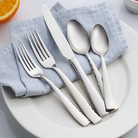 Classic curved profile creates timeless, versatile table setting.