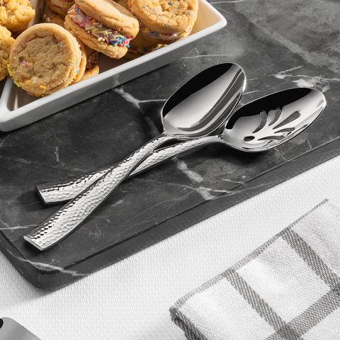 Hudson Essentials hammered serving fork with comfortable grip